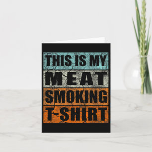 Carte Bbq Smoker Theme Retro - Vintage Ma Viande Fumer