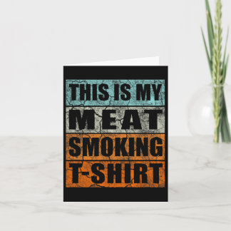 Carte Bbq Smoker Theme Retro - Vintage Ma Viande Fumer
