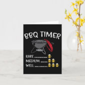 Carte Bbq Timer Beer Funny Byrbecue Grill Grill Boisson (Fleur jaune)