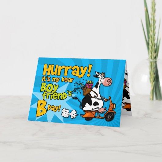 Carte bd scooter cow - boyfriend (Devant)