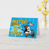 Carte bd scooter vache - 17 (Fleur jaune)