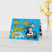 Carte bd scooter vache - beau-frère (Fleur jaune)