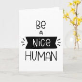 Carte Be A Nice Human (Fleur jaune)