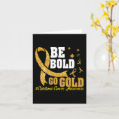 Carte Be Bold Go Gold Motivat de sensibilisation au canc (Fleur jaune)