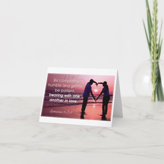 Carte Be completley humble and gentle  Ephesians 4:2-3 (Devant)