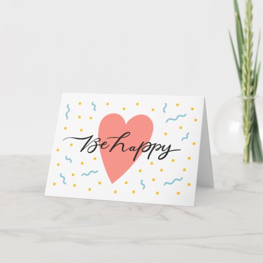 Carte Be happy (Devant)