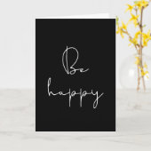 Carte Be happy (Fleur jaune)