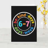 Carte Be Kind 6-7 Days A Week positive kindness gift (Fleur jaune)