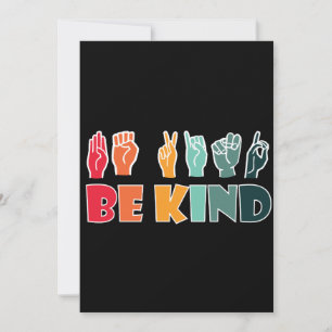Carte Be Kind ASL American Sign Language