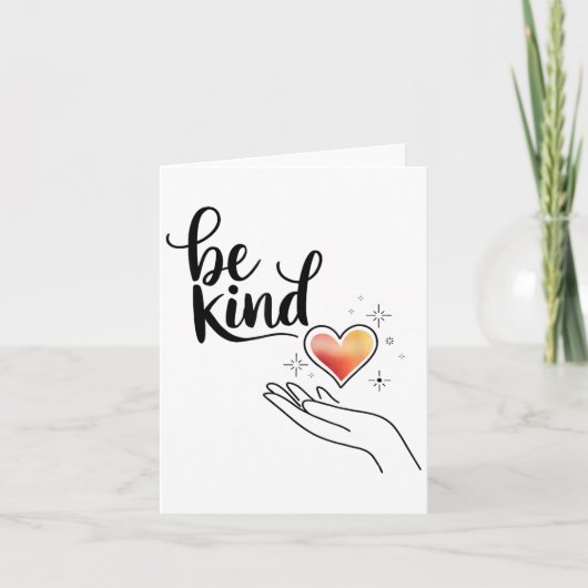 Carte Be Kind Insrational Quote Sitive Motivational  (Devant)
