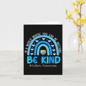 Carte Be Kind Puzzle Rainbow Sensibilisation sur l'autis (Fleur jaune)