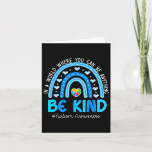Carte Be Kind Puzzle Rainbow Sensibilisation sur l'autis