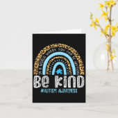 Carte Be Kind Sensibilisation sur l'autisme Leopard Rain (Fleur jaune)