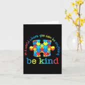 Carte Be Kind Sensibilisation sur l'autisme Puzzle Rainb (Fleur jaune)