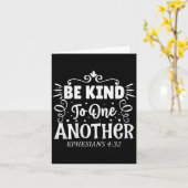 Carte Be Kind To One Another Ephesians 4_32 Premium Tri- (Fleur jaune)