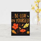 Carte Be-leaf In Yourself Quotes Sayings Funny Gift  (Fleur jaune)