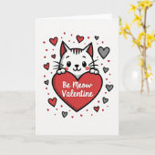 Carte Be Meow Valentine Cat Card (Fleur jaune)