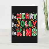 Carte Be Merry Be Jolly Be Kind Merry Christmas Teacher (Devant)