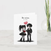 Carte Be Mine Or Else Goth Valentine Card  (Devant)