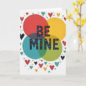 Carte Be Mine Valentine Love Card (Fleur jaune)