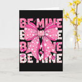 Carte Be Mine Valentine Pink Heart Coquette Bow Girl Wom (Fleur jaune)