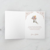 Carte Be My Bridesmaid? Gothic Skeleton Boho Wildflowers (Intérieur)