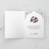 Carte Be My Bridesmaid? Gothic Skeleton Floral Bouquet (Intérieur)