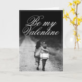 Carte Be My Valentine - côte à côte (Fleur jaune)