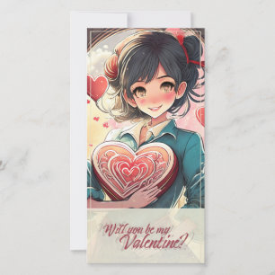 Carte Be My Valentine in Manga Style 31470