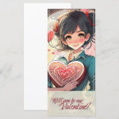Carte Be My Valentine in Manga Style 31470 (Devant / Derrière)