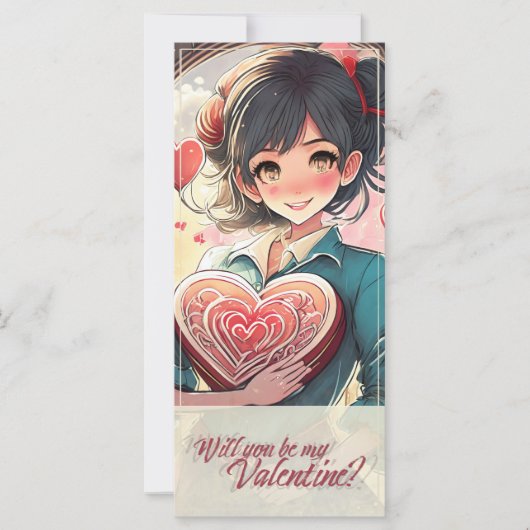 Carte Be My Valentine in Manga Style 31470 (Devant)
