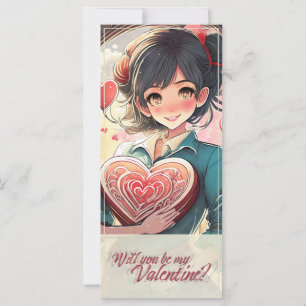 Carte Be My Valentine in Manga Style 31470