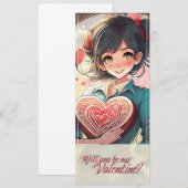 Carte Be My Valentine in Manga Style 31470 (Devant / Derrière)