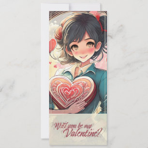 Carte Be My Valentine in Manga Style 31470