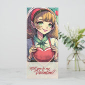 Carte Be My Valentine in Manga Style 33419 (Debout devant)