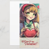 Carte Be My Valentine in Manga Style 33419 (Devant / Derrière)