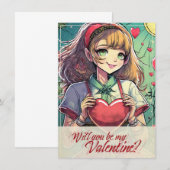 Carte Be My Valentine in Manga Style 33419 (Devant / Derrière)