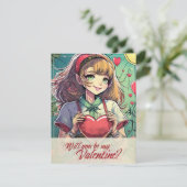 Carte Be My Valentine in Manga Style 33419 (Debout devant)