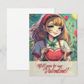 Carte Be My Valentine in Manga Style 33419 (Devant / Derrière)