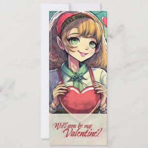 Carte Be My Valentine in Manga Style 33419