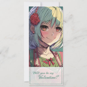 Carte Be My Valentine in Manga Style 33420