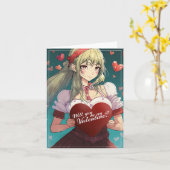 Carte Be My Valentine in Manga Style 33893 (Fleur jaune)