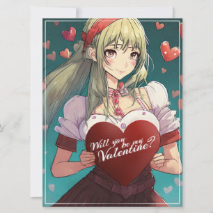 Carte Be My Valentine in Manga Style 33893
