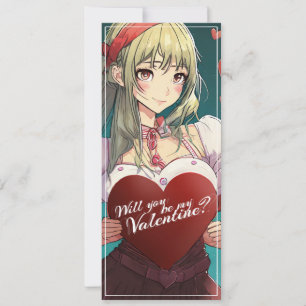 Carte Be My Valentine in Manga Style 33893