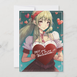 Carte Be My Valentine in Manga Style 33893