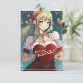 Carte Be My Valentine in Manga Style 33893 (Debout devant)