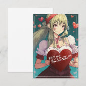 Carte Be My Valentine in Manga Style 33893 (Devant / Derrière)