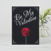 Carte Be My Valentine - Rose rouge foncé (Debout devant)