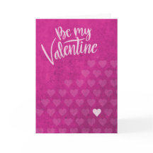 Be My Valentine Valentine's Day Pink Grunge Hearts