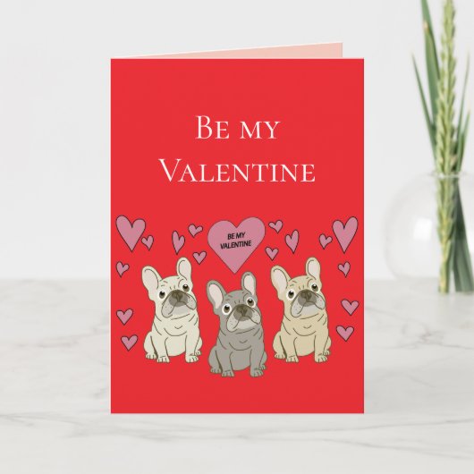 Carte Be my Valentines, dogs (Devant)